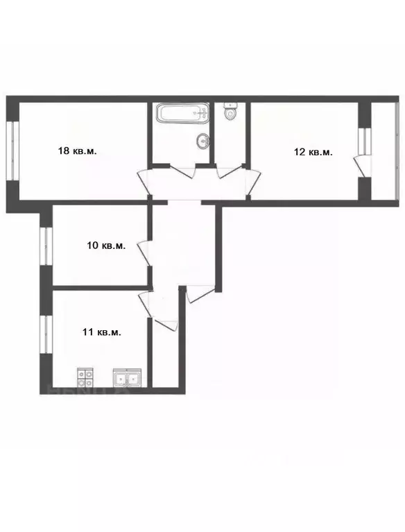 3-к кв. Московская область, Балашиха ул. Свердлова, 43 (62.8 м) - Фото 2