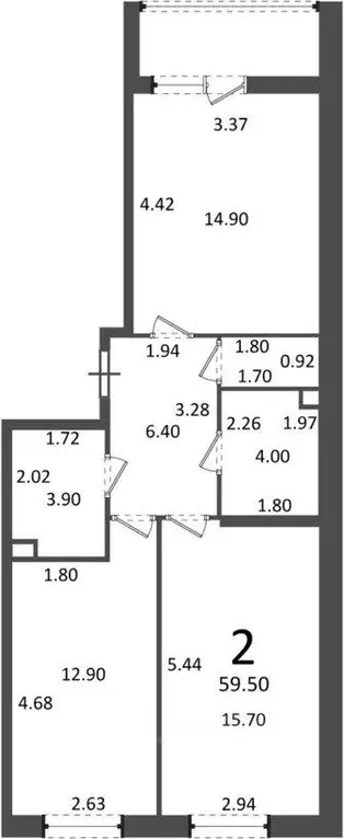 2-к кв. Москва ул. Генерала Пилипенко, 1к1 (59.5 м) - Фото 1