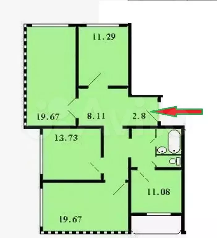 4-к. квартира, 110 м, 8/22 эт. - Фото 0