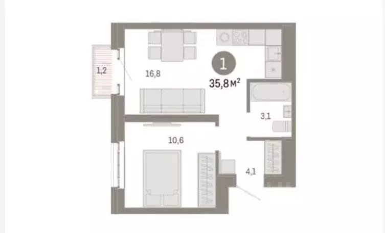 1-к кв. Москва Тагильская ул., 6/1 (35.8 м) - Фото 0