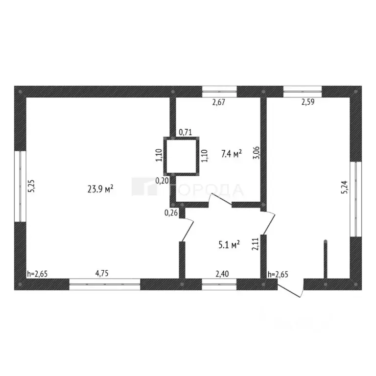Дом в Кемеровская область, Калтан 1-я Набережная ул., 34 (43 м) - Фото 2
