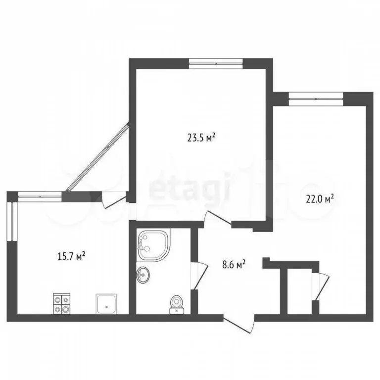 2-к. квартира, 78,8 м, 13/17 эт. - Фото 1