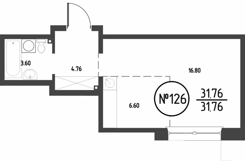 1-к кв. Иркутская область, Иркутск Макс жилой комплекс (31.76 м) - Фото 1