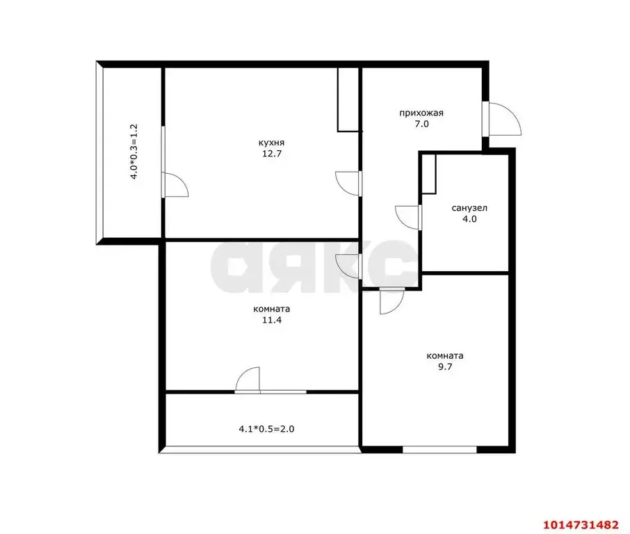 2-комнатная квартира: Краснодар, улица имени Героя Ростовского, 8к6 ... - Фото 0