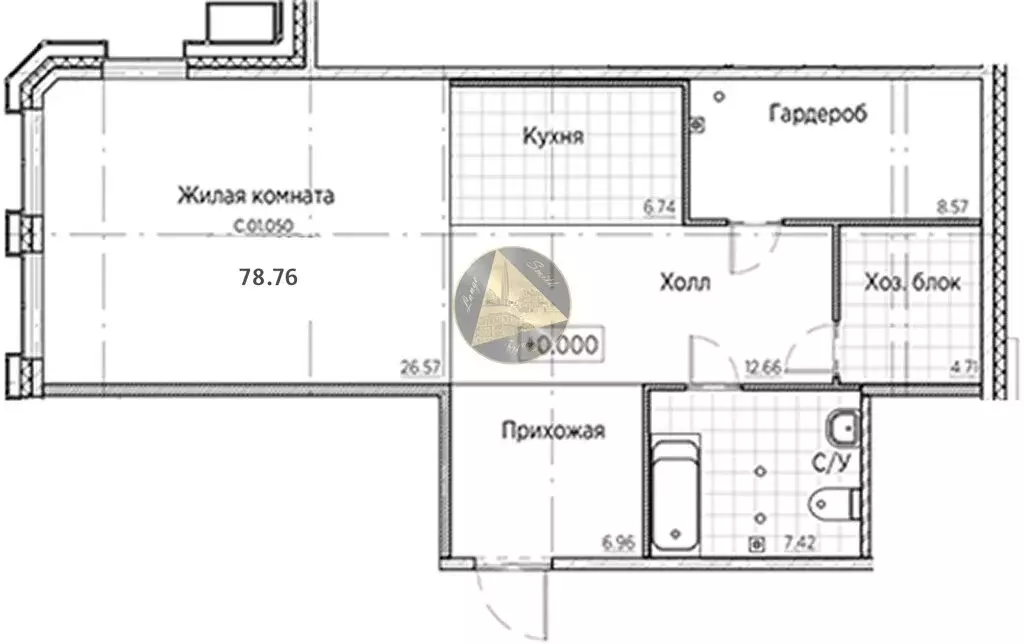 Квартира-студия: Санкт-Петербург, 12-я линия Васильевского острова, ... - Фото 0