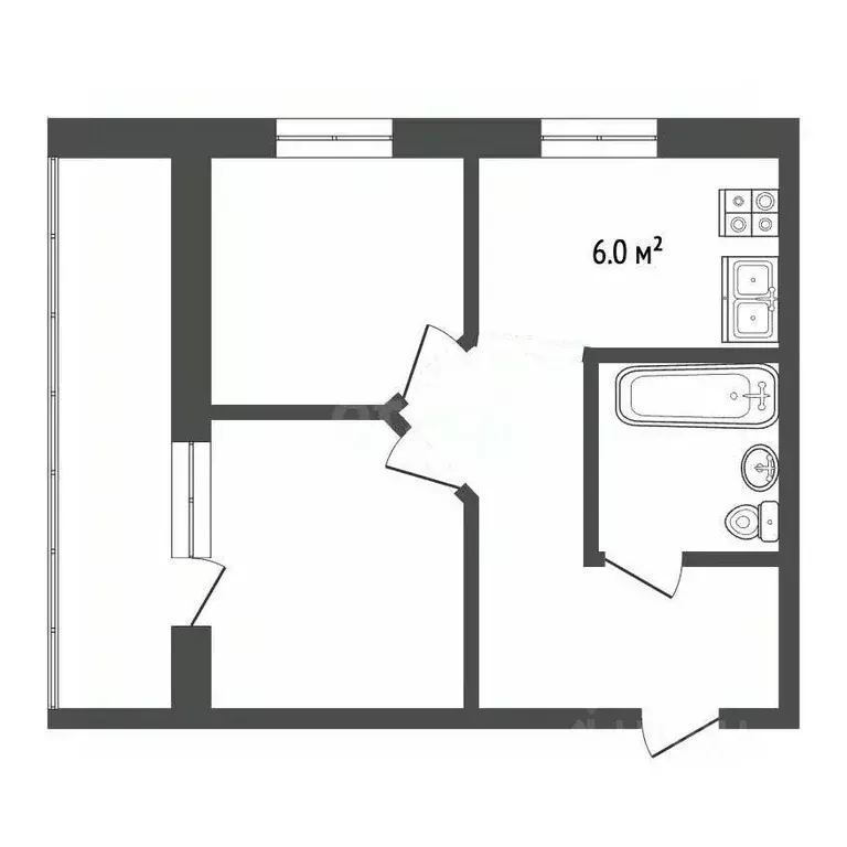 1-к кв. Москва ул. Зорге, 36 (33.8 м) - Фото 1