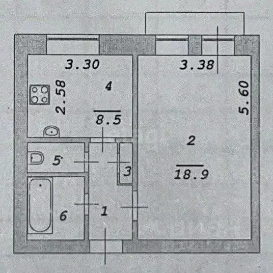 1-к кв. Иркутская область, Ангарск Б кв-л, 18 (36.0 м) - Фото 1