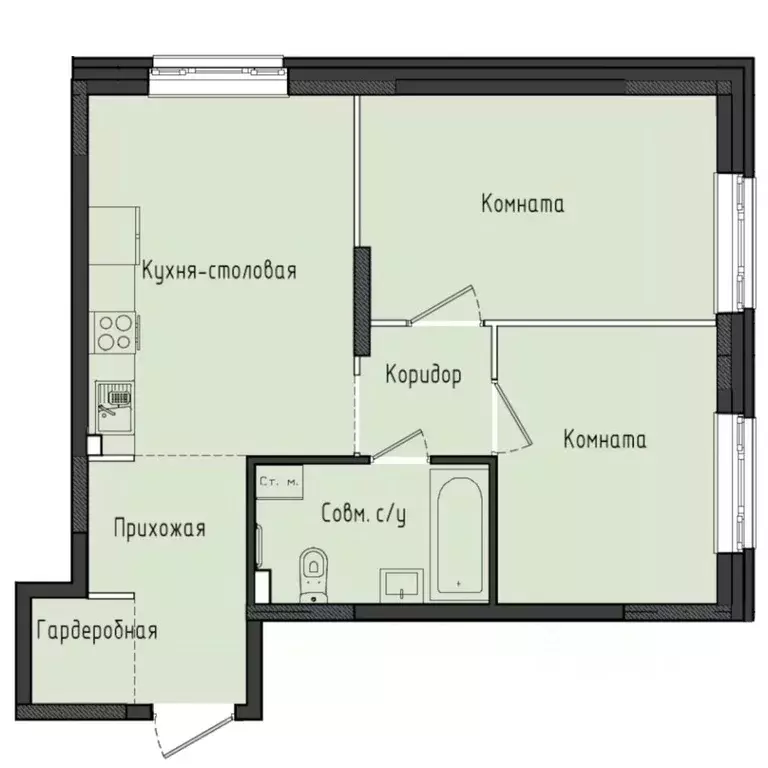 2-к кв. Удмуртия, Завьяловский район, с. Первомайский Город ... - Фото 1