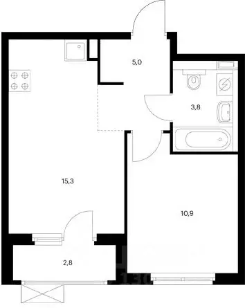 1-к кв. Ярославская область, Ярославль ул. Лескова, 38 (36.8 м) - Фото 2