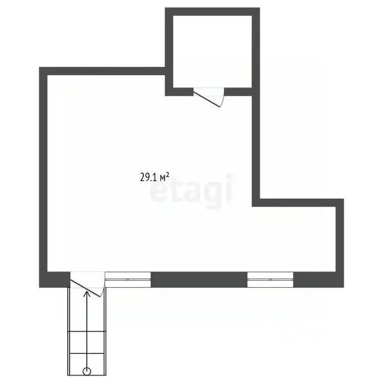 Помещение свободного назначения в Севастополь ул. Парковая, 29 (29 м) - Фото 1