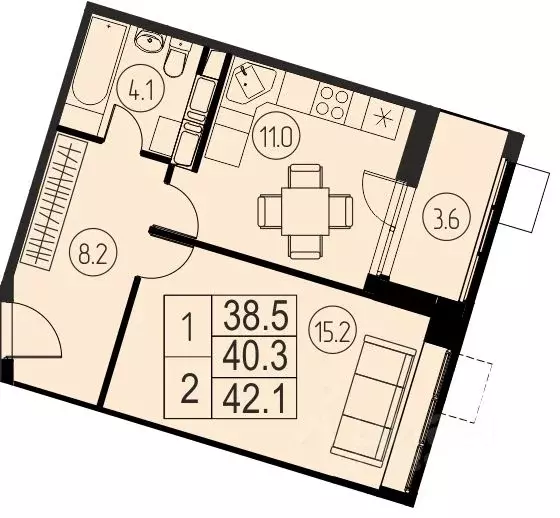 1-к кв. Московская область, Королев Первомайский мкр, Советская ул., ... - Фото 1