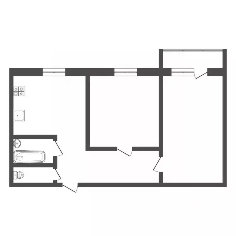 2-к кв. Тульская область, Болохово Киреевский район, ул. Горняков, 1А ... - Фото 1