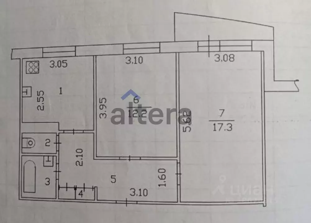 2-к кв. Татарстан, Казань ул. Фатыха Амирхана, 8А (51.6 м) - Фото 1
