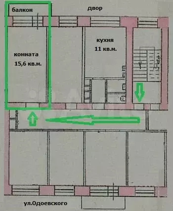 Комната 15,6м в 6-к., 5/5эт. - Фото 0