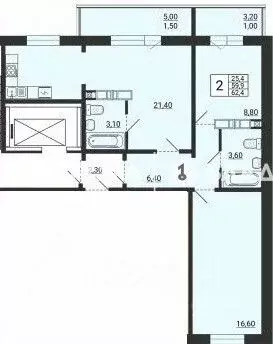 2-к кв. Челябинская область, Магнитогорск просп. Карла Маркса, 237/3 ... - Фото 2