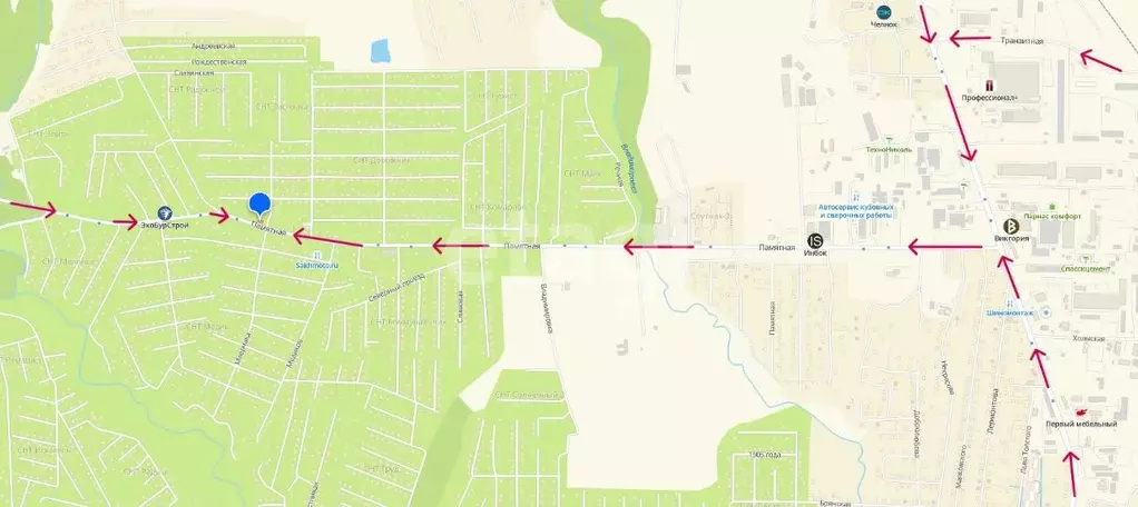Участок в Сахалинская область, Южно-Сахалинск ул. Сиреневый Двор, 517 ... - Фото 2