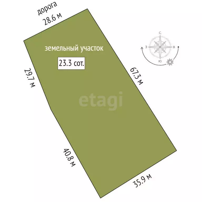 Участок в Судиславский район, Расловское сельское поселение, деревня ... - Фото 1