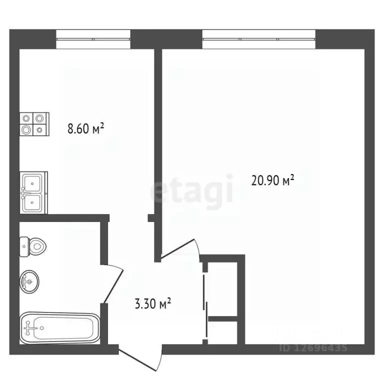 1-к кв. Москва ул. Коненкова, 21 (39.2 м) - Фото 1