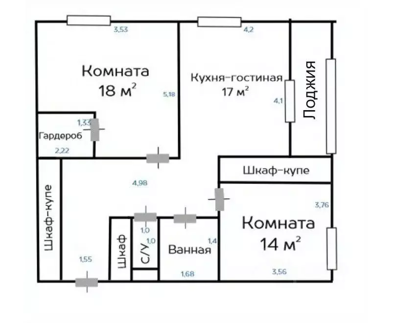 2-к кв. Москва Кронштадтский бул., 6к1 (71.3 м) - Фото 1