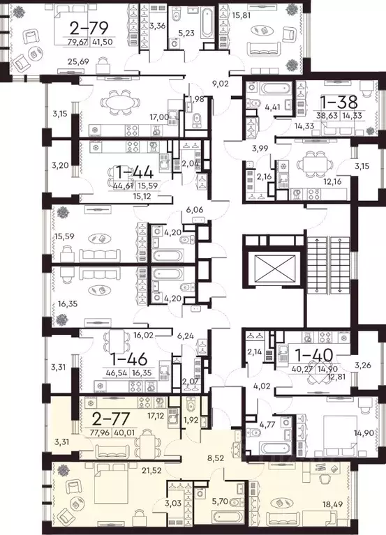 2-к кв. Санкт-Петербург Петровский просп., 22к2 (78.1 м) - Фото 1