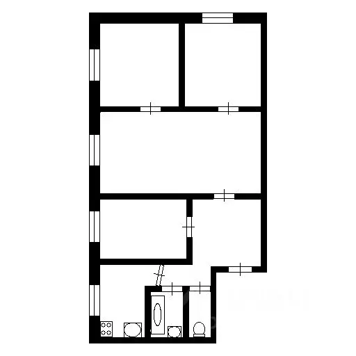 4-к кв. Тульская область, Тула ул. Седова, 39Б (58.0 м) - Фото 1