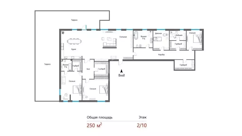 5-комнатная квартира: Москва, 3-я Фрунзенская улица, 5к1 (250 м) - Фото 1