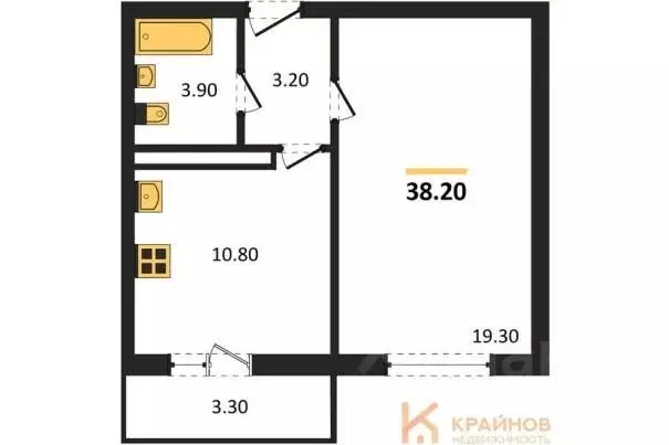 1-к кв. Воронежская область, Воронеж ул. Шидловского, 38 (38.2 м) - Фото 0