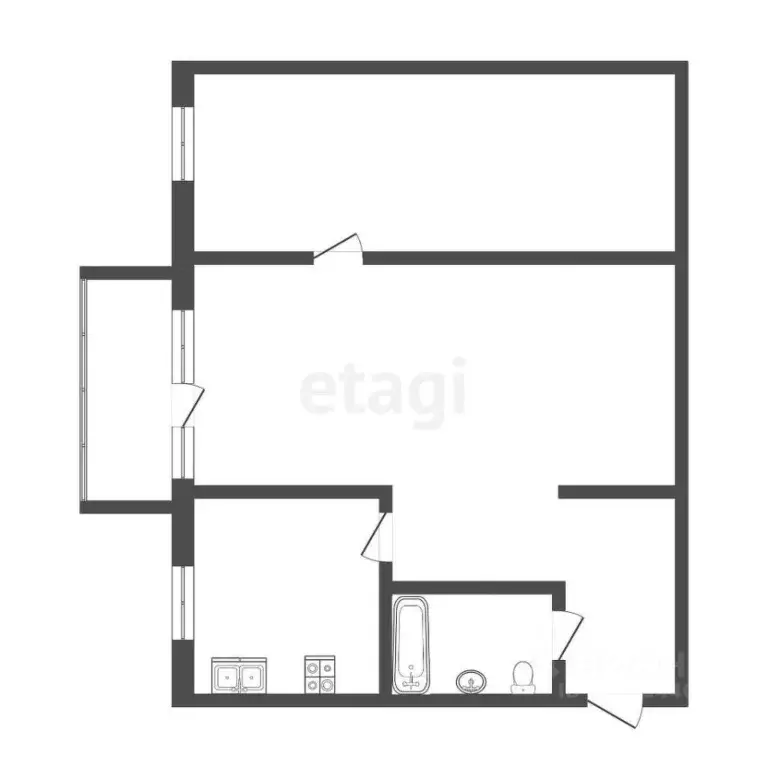 2-к кв. Тюменская область, Тюмень Севастопольская ул., 23 (46.2 м) - Фото 2