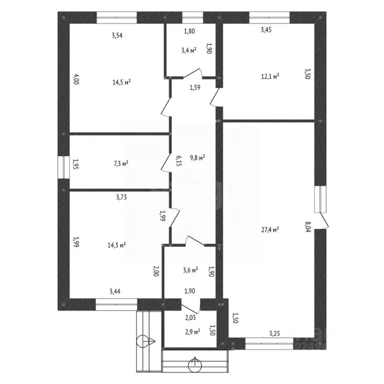 Дом в Башкортостан, Иглинский район, с. Акбердино Центральная ул., 57 ... - Фото 2