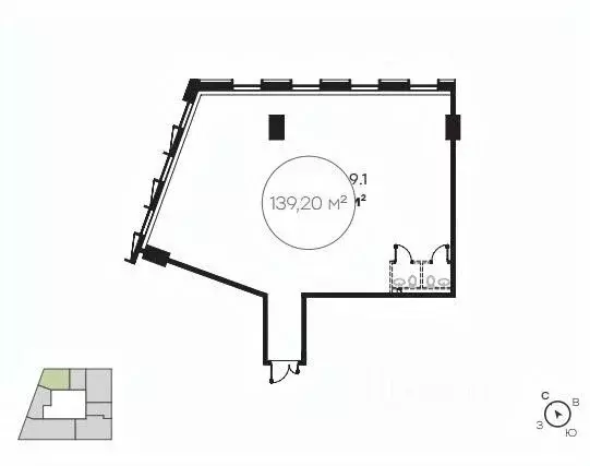 Офис в Москва ул. Обручева, Вл23 (139 м) - Фото 1