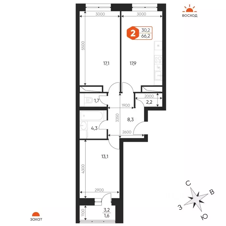 3-к кв. Московская область, Балашиха Гагарина мкр, ул. Проектная, 4 ... - Фото 1