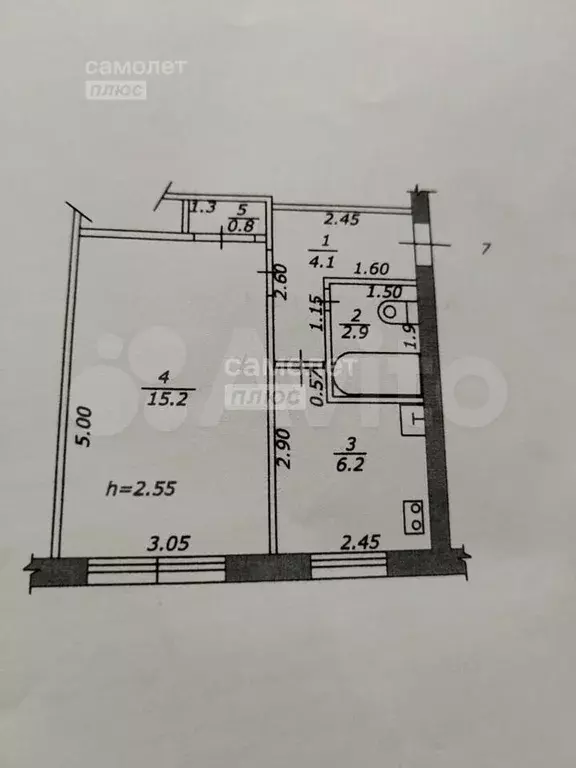 1-к. квартира, 30 м, 2/5 эт. - Фото 0