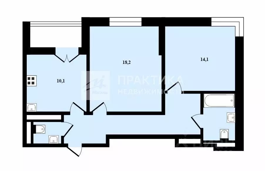 2-к кв. Москва ул. Горбунова, 11/3 (57.0 м) - Фото 2