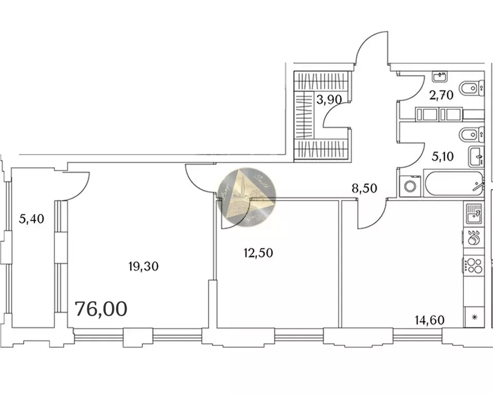 2-комнатная квартира: Санкт-Петербург, Планерная улица, 99 (76 м) - Фото 1