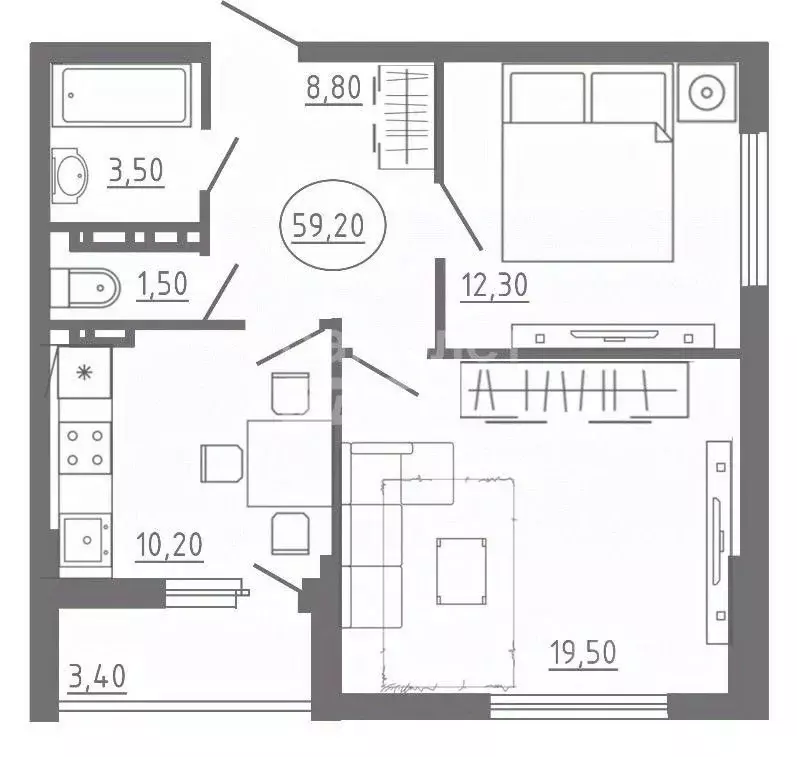 2-к кв. Орловская область, Орел Раздольная ул., 29 (59.2 м) - Фото 2