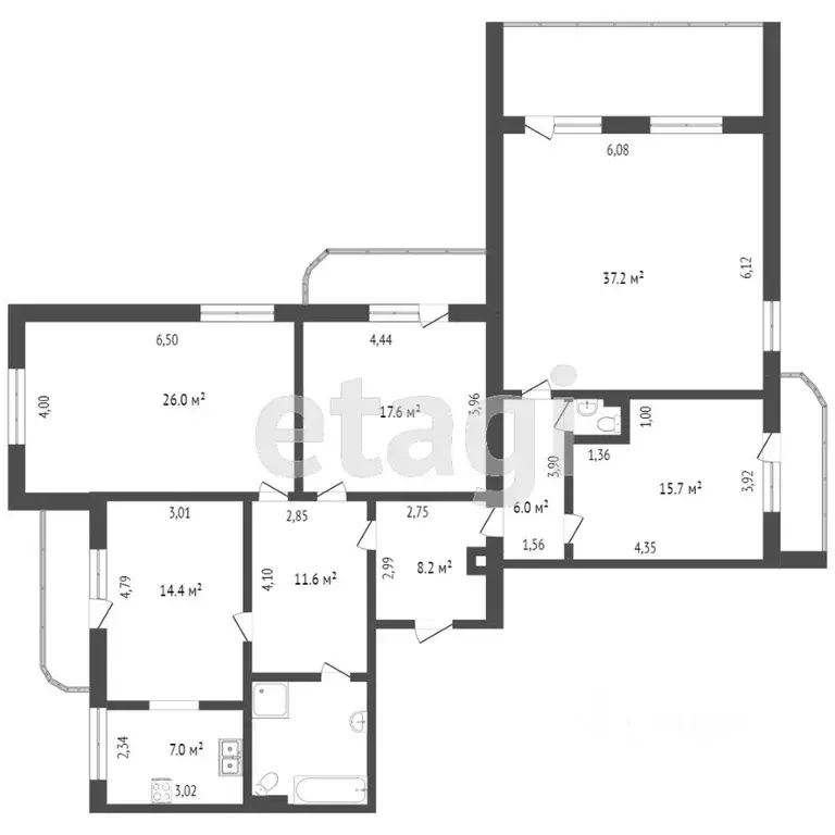 4-к кв. Тюменская область, Тюмень ул. Николая Федорова, 18 (153.3 м) - Фото 1