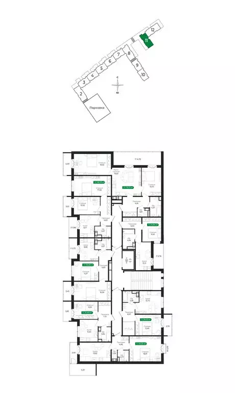 2-комнатная квартира: Сертолово, Центральная улица, 15 (46.8 м) - Фото 1