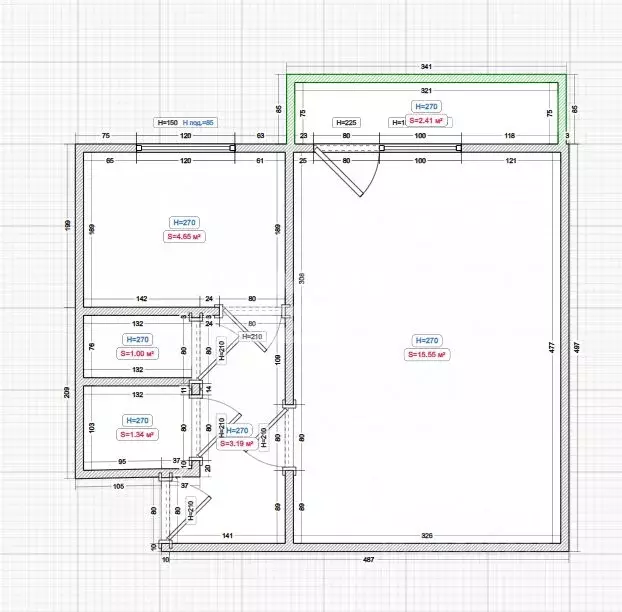 1-к кв. Курская область, Курск Звездная ул., 19 (36.3 м) - Фото 2