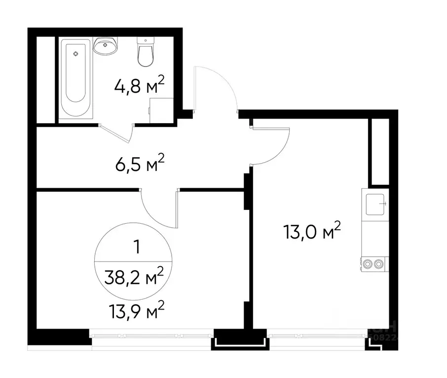 1-к кв. Москва Переделкино Ближнее мкр, 18-й кв-л,  (38.2 м) - Фото 0