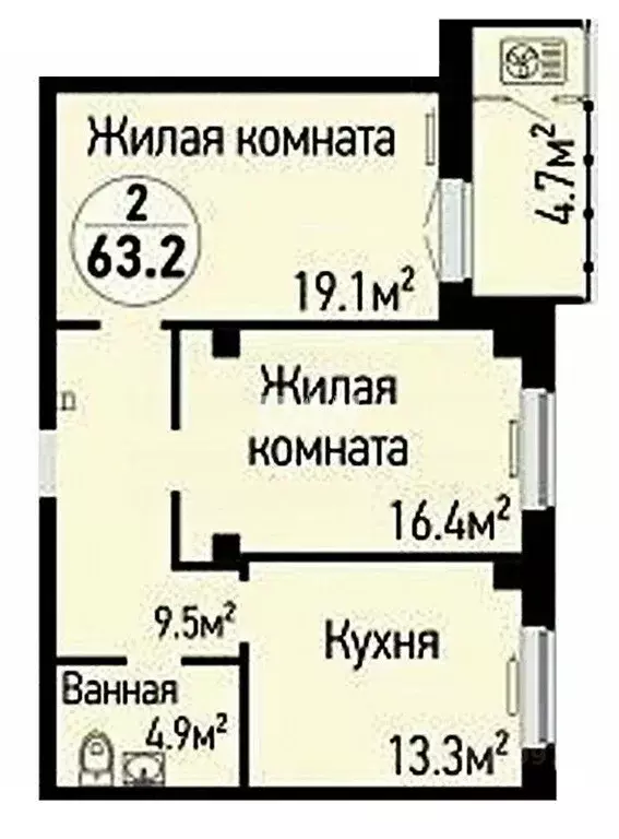 2-к кв. Челябинская область, Челябинск ул. 250-летия Челябинска, 48 ... - Фото 2