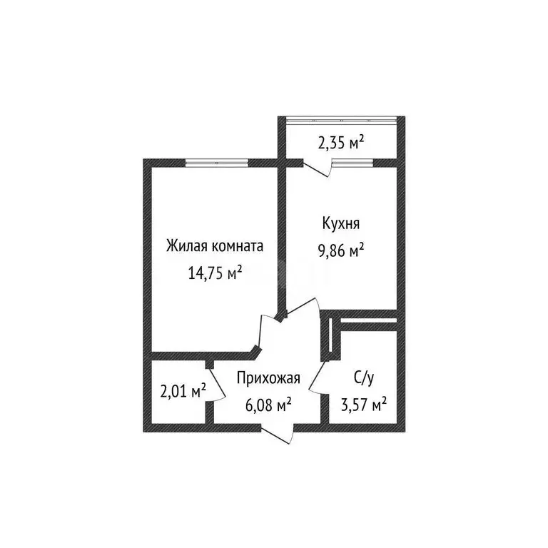 1-комнатная квартира: Краснодар, Душистая улица, 60к2 (37.3 м) - Фото 0