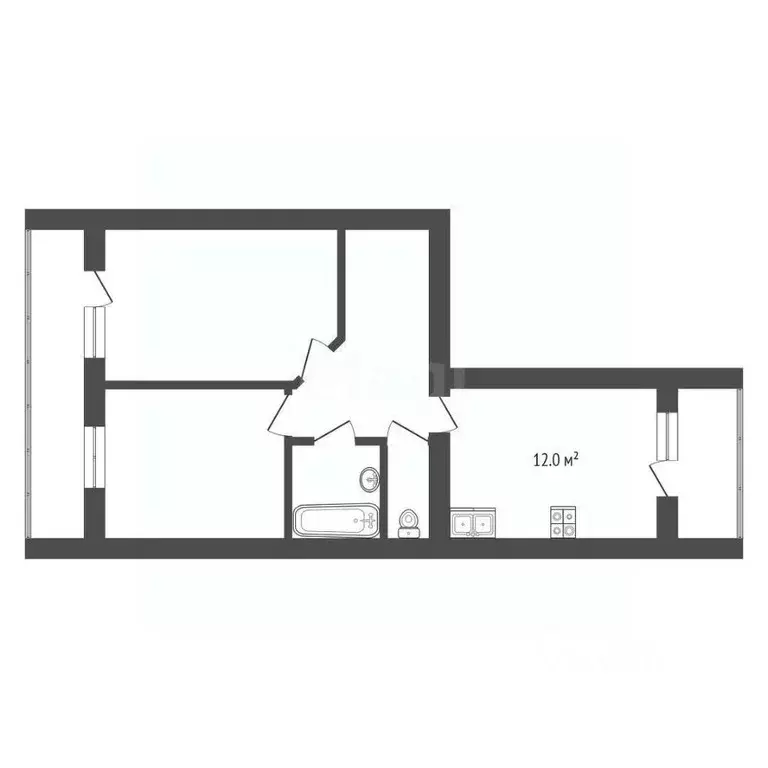 2-к кв. Вологодская область, Великий Устюг Гледенская ул., 43Г (64.9 ... - Фото 2