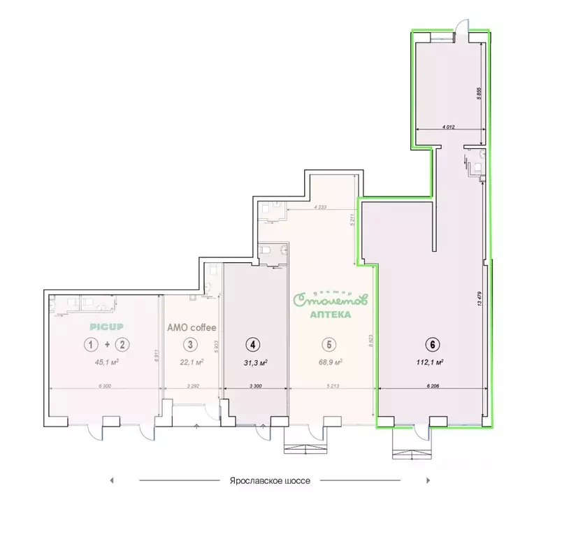 Помещение свободного назначения в Москва Ярославское ш., 2К2 (112 м) - Фото 1
