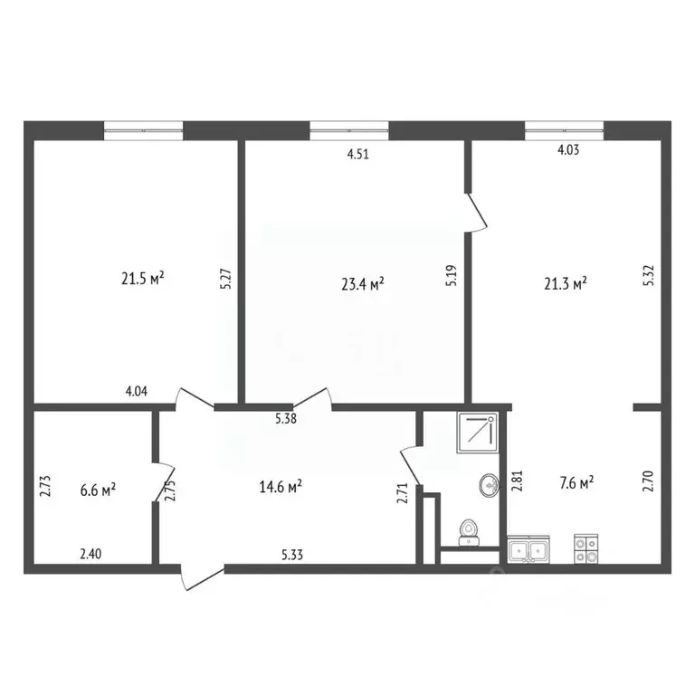 3-к кв. Москва Чистопрудный бул., 2 (91.1 м) - Фото 2
