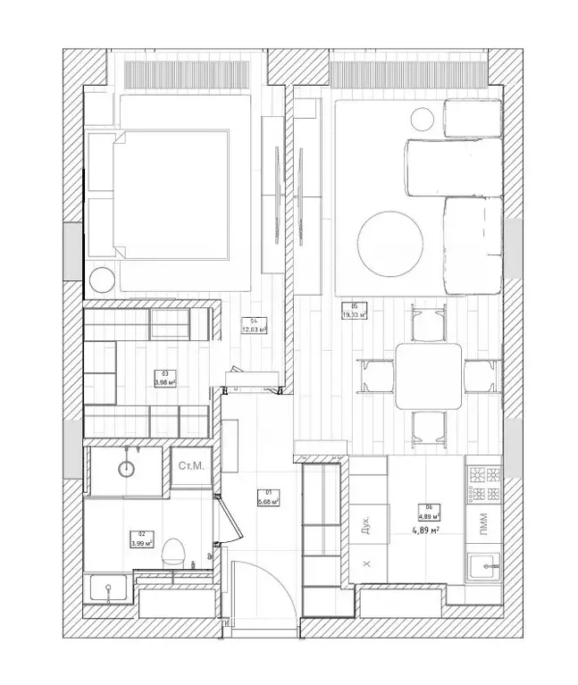 2-к кв. Москва просп. Генерала Дорохова, 39к1 (53.3 м) - Фото 2
