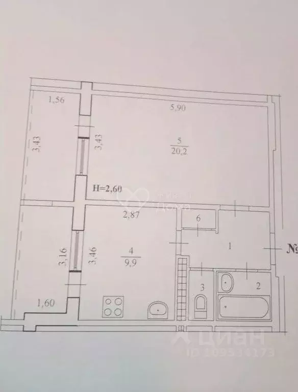 1-к кв. Волгоградская область, Волгоград ул. Хользунова, 36/1 (39.1 м) - Фото 2