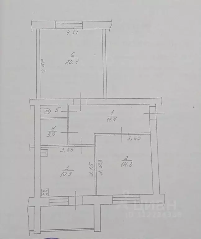 2-к кв. Новгородская область, Боровичи Ботаническая ул., 3А (61.0 м) - Фото 0