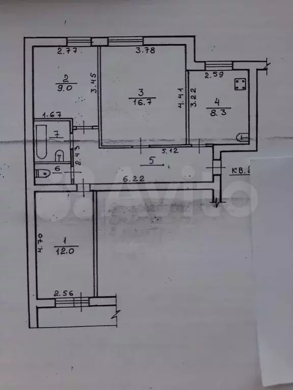 3-к. квартира, 61 м, 8/9 эт. - Фото 0