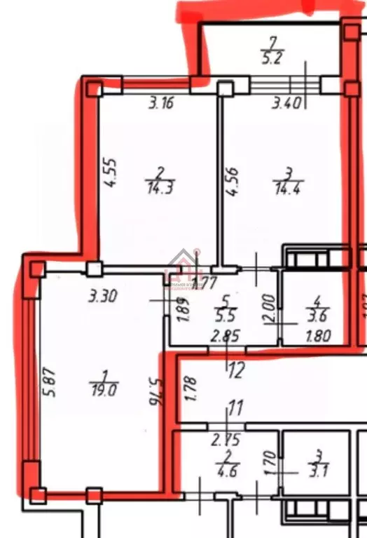 2-к кв. Ставропольский край, Ессентуки ул. Шмидта, 92 (62.0 м) - Фото 2