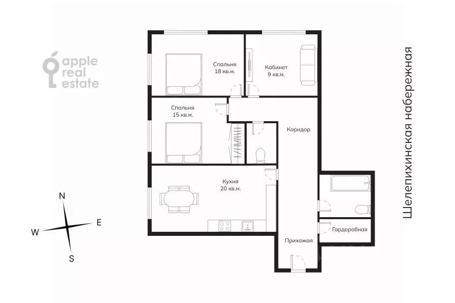 4-к кв. Москва Большая Филевская ул., 3к4 (100.0 м) - Фото 2
